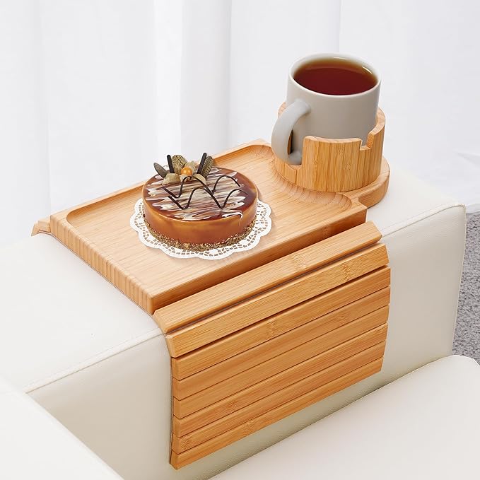 Bamboo Couch Cup Holder Tray manufacturers